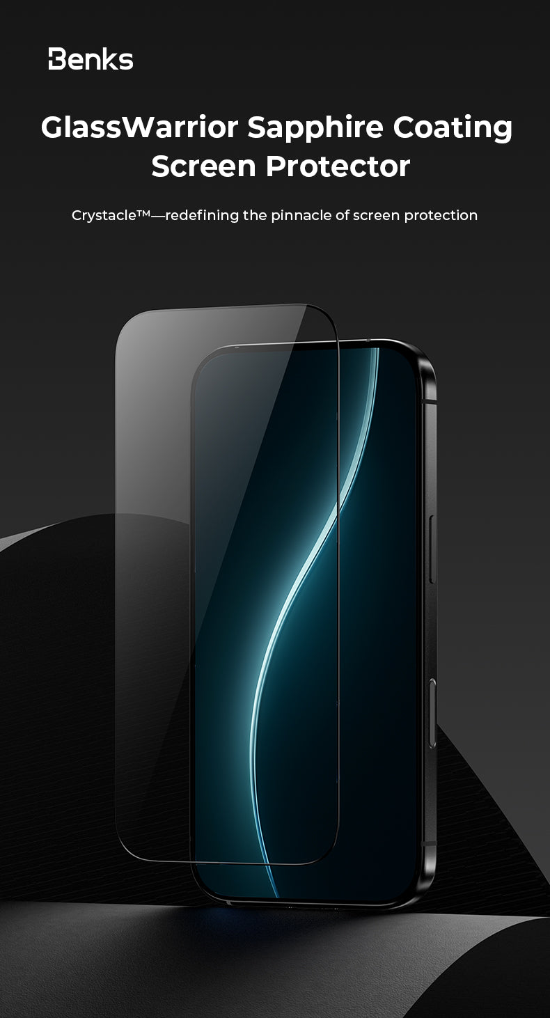 واقي شاشة زجاجي بنكس ووريور من الياقوت لـ iPhone 17 Pro Max / 17 Pro / Air / 17