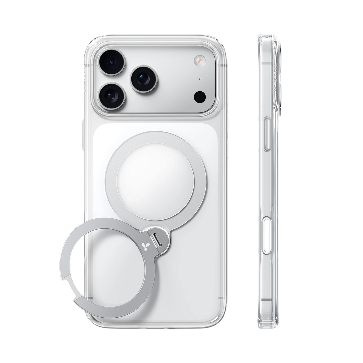 Torras Ostand Q3 Spin Case for iPhone 18 Pro - Clear
