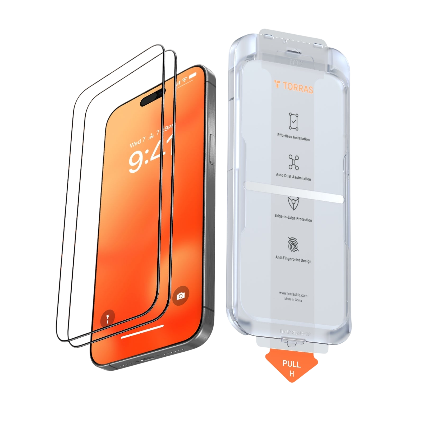 TORRAS GlassGo Tempered Screen Protector for iPhone 16 Pro Max - 1 Pack