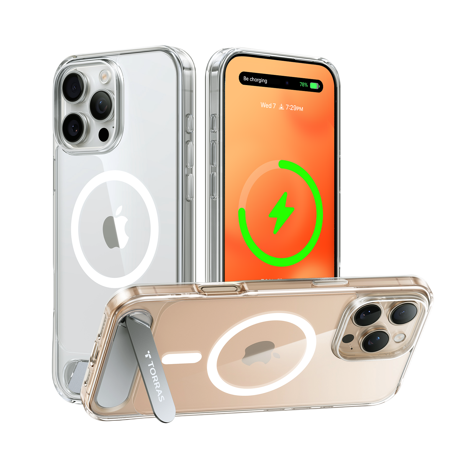 TORRAS Pstand Horizontal and Vertical Kickstand MagSafe Case for iPhone 16 Pro Max