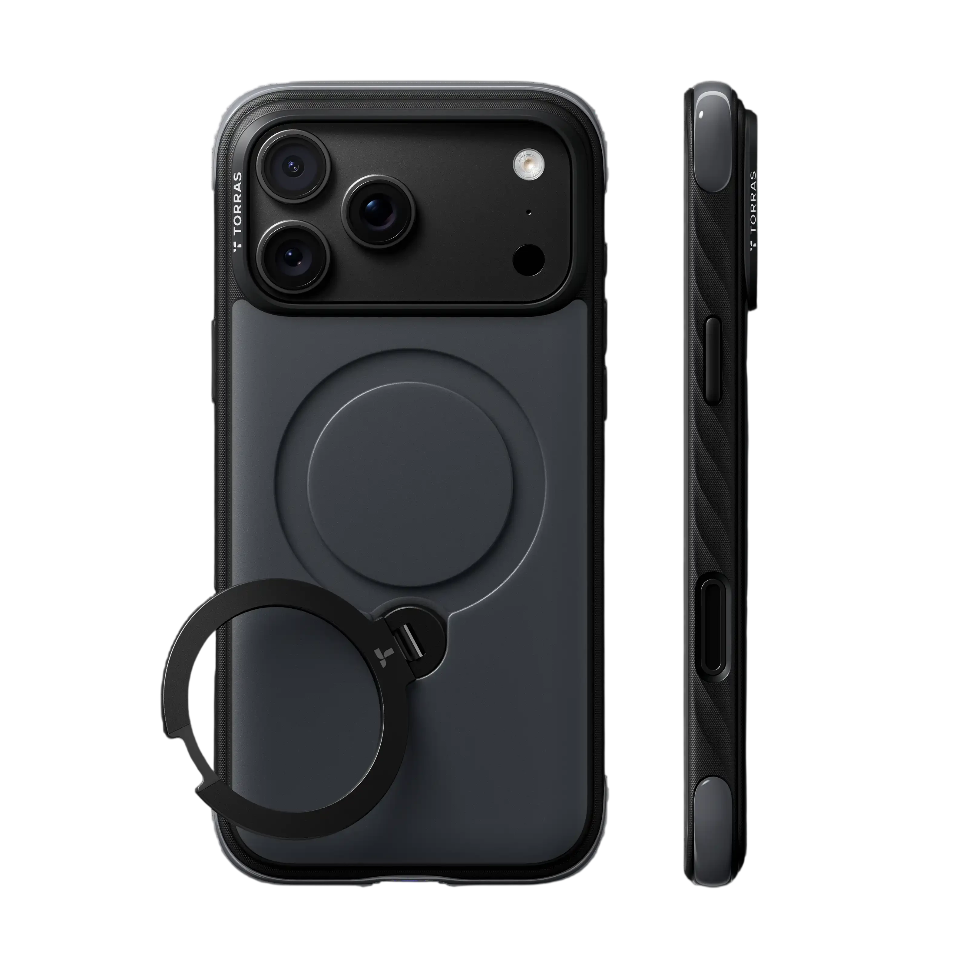 Torras Ostand Q3 Rugg Case for iPhone 18 Pro - Black