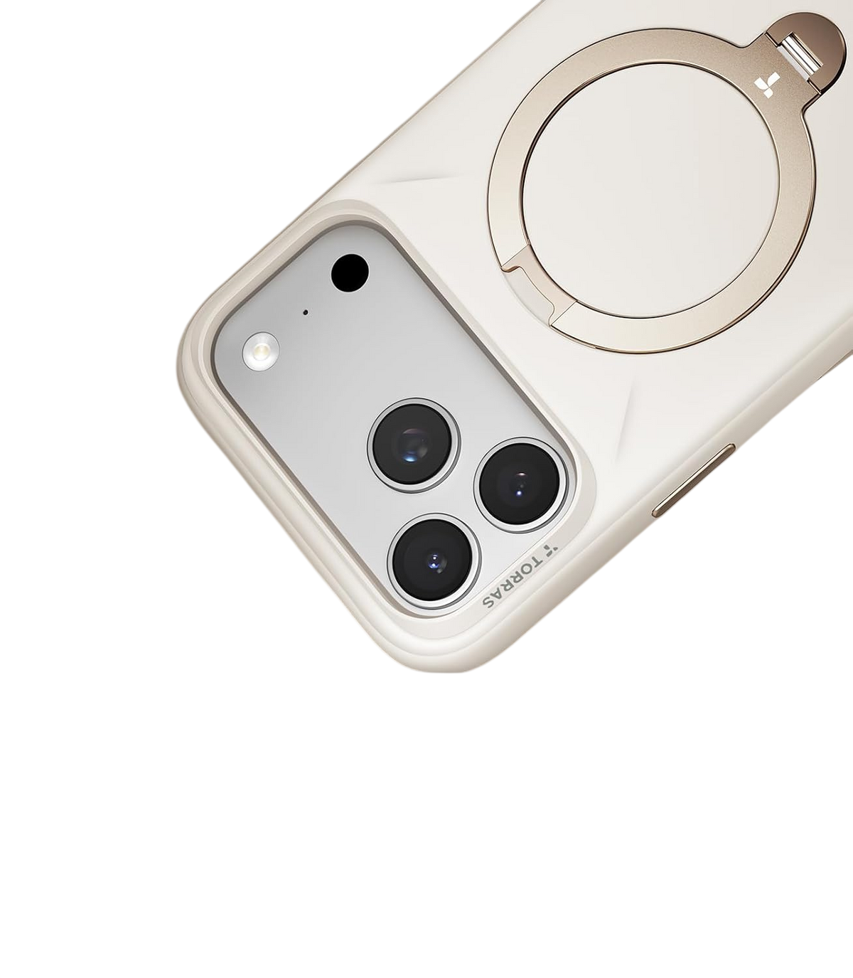 Torras Ostand Q3 Silicone Case for iPhone 18 Pro - White