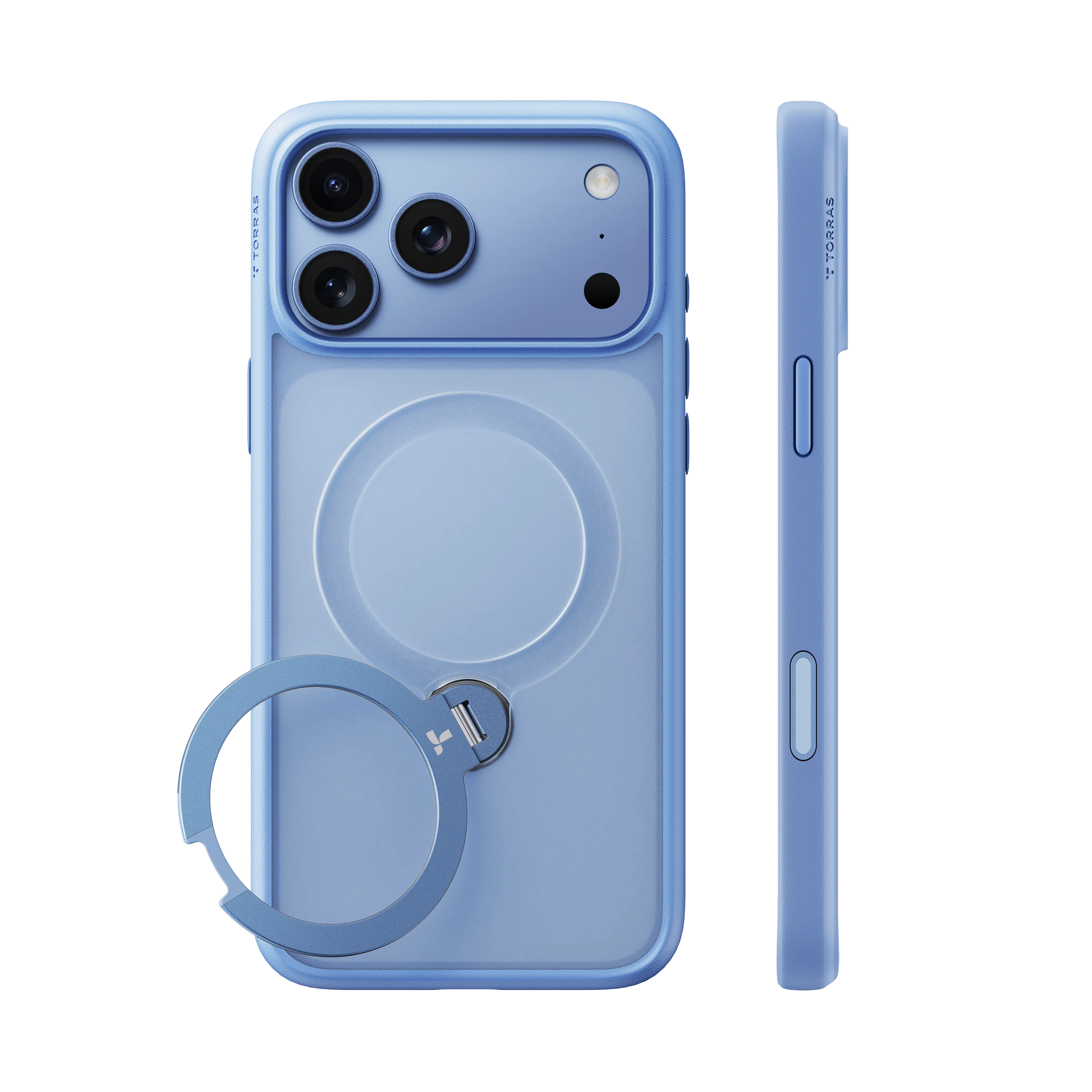 Torras Ostand Q3 Spin Case for iPhone 18 Pro Max - Blue