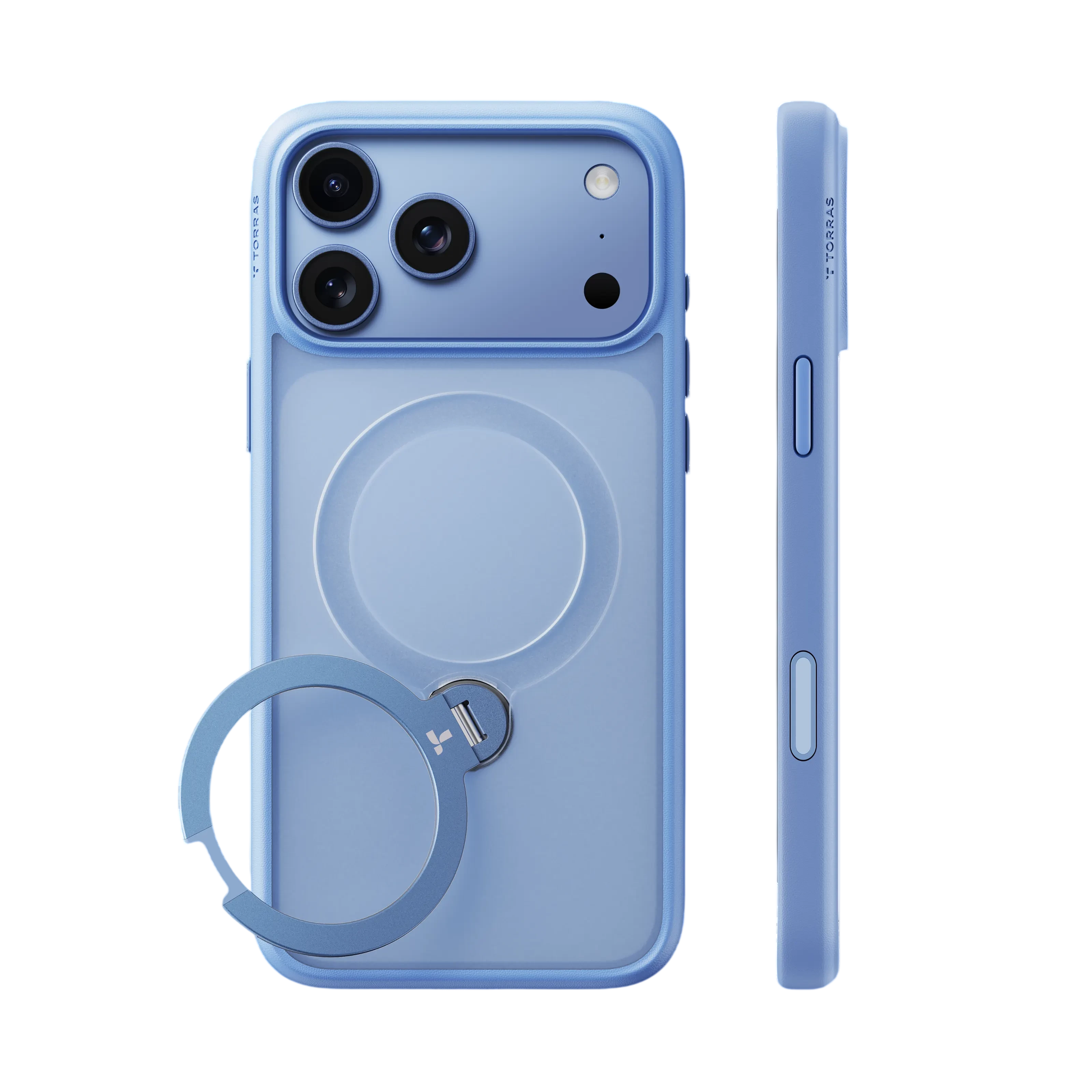 Torras Ostand Q3 Spin Case for iPhone 18 Pro - Blue