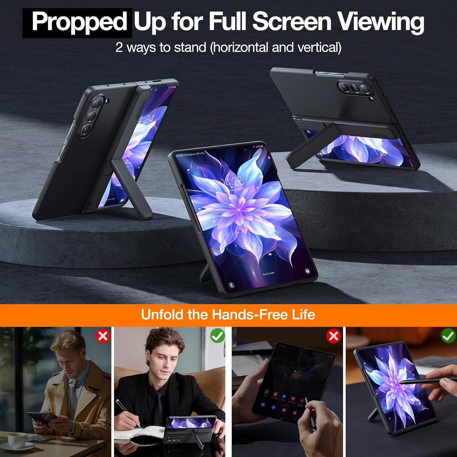 حافظة توراس Armor Stand لـ Galaxy Z Fold 6 بحماية المفصلة بمعيار عسكري MIL