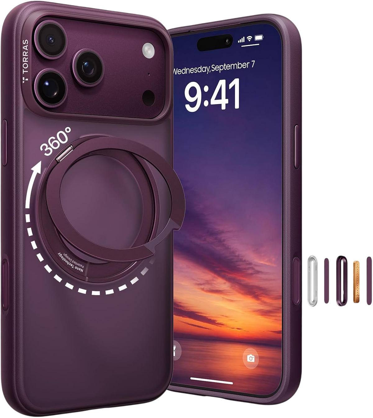 Torras Ostand O1 Guardian Case for iPhone 18 Pro - Purple #color_purple