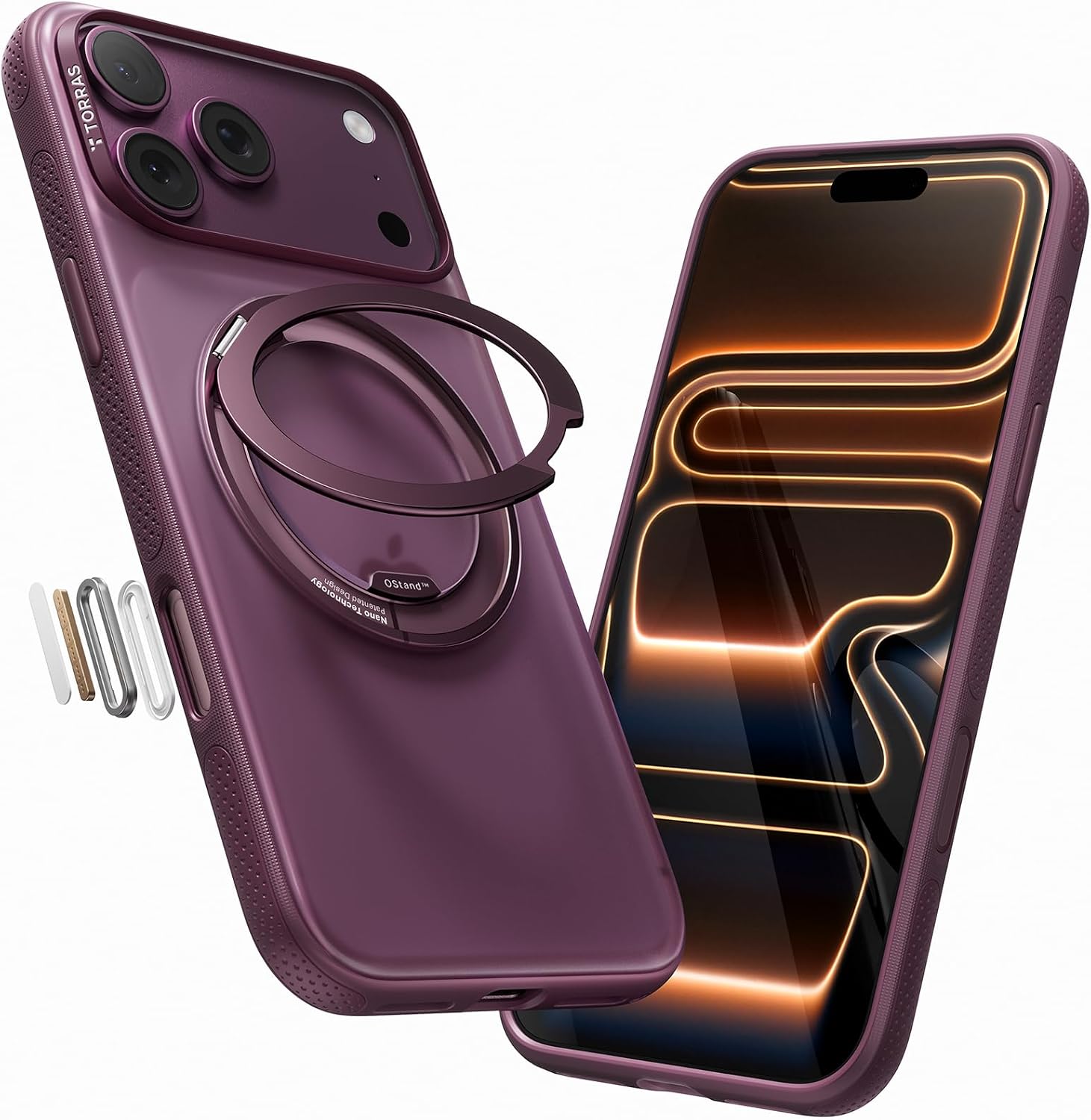 Torras Ostand O3 Light Case for iPhone 18 Pro - Purple