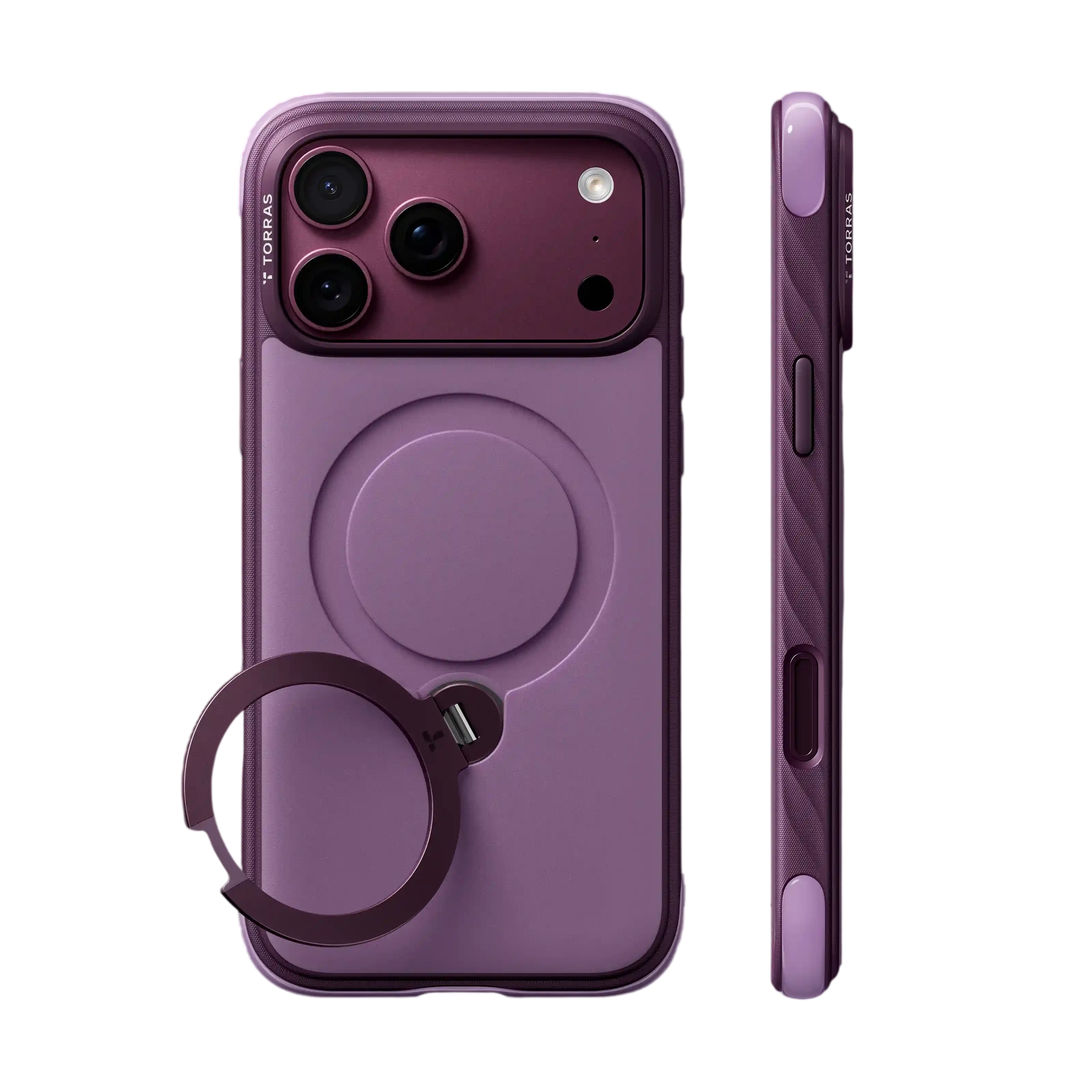 Torras Ostand Q3 Rugg Case for iPhone 18 Pro - Purple