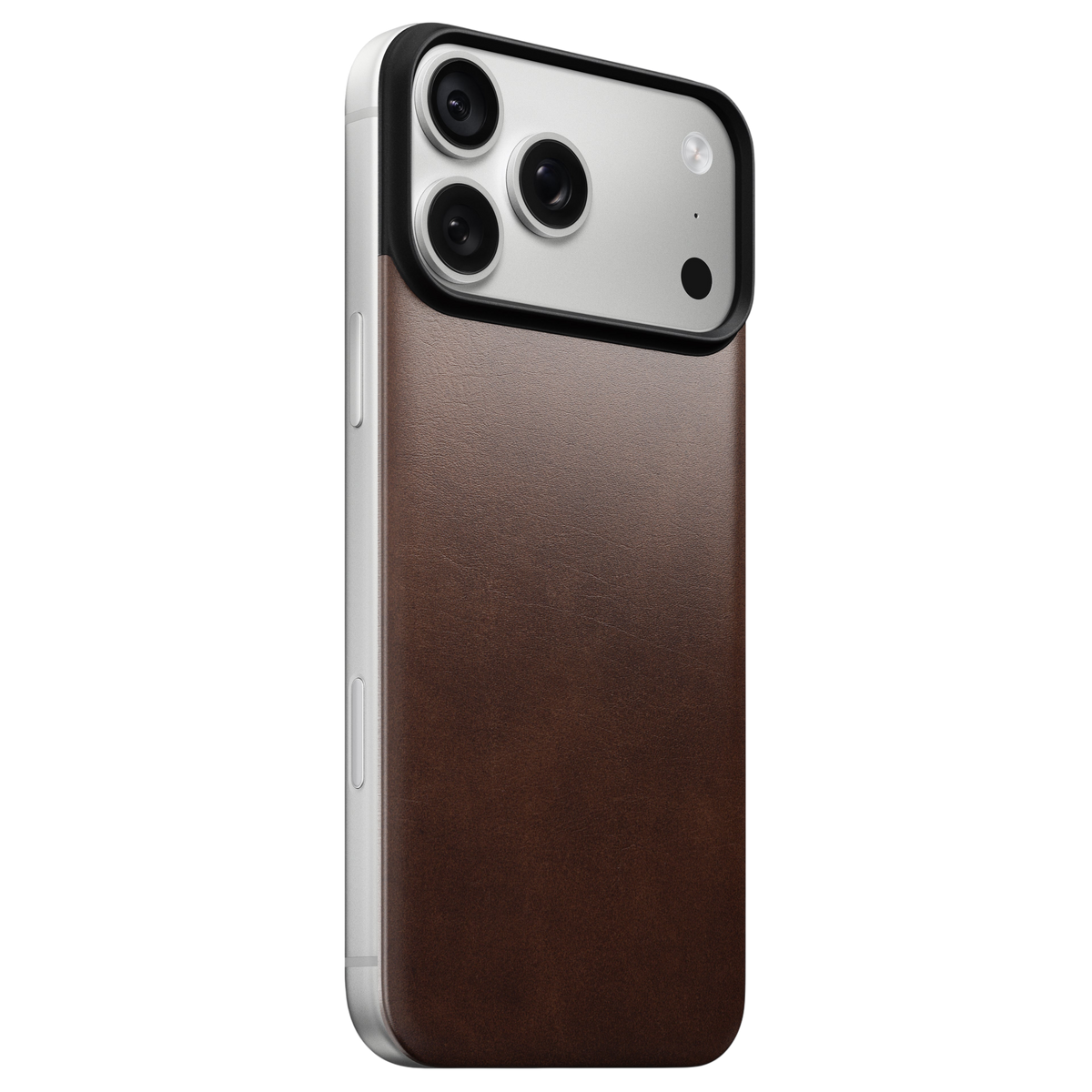 Nomad Mag Leather Back for iPhone 18 Pro Max - Rustic Brown (Horween Leather)