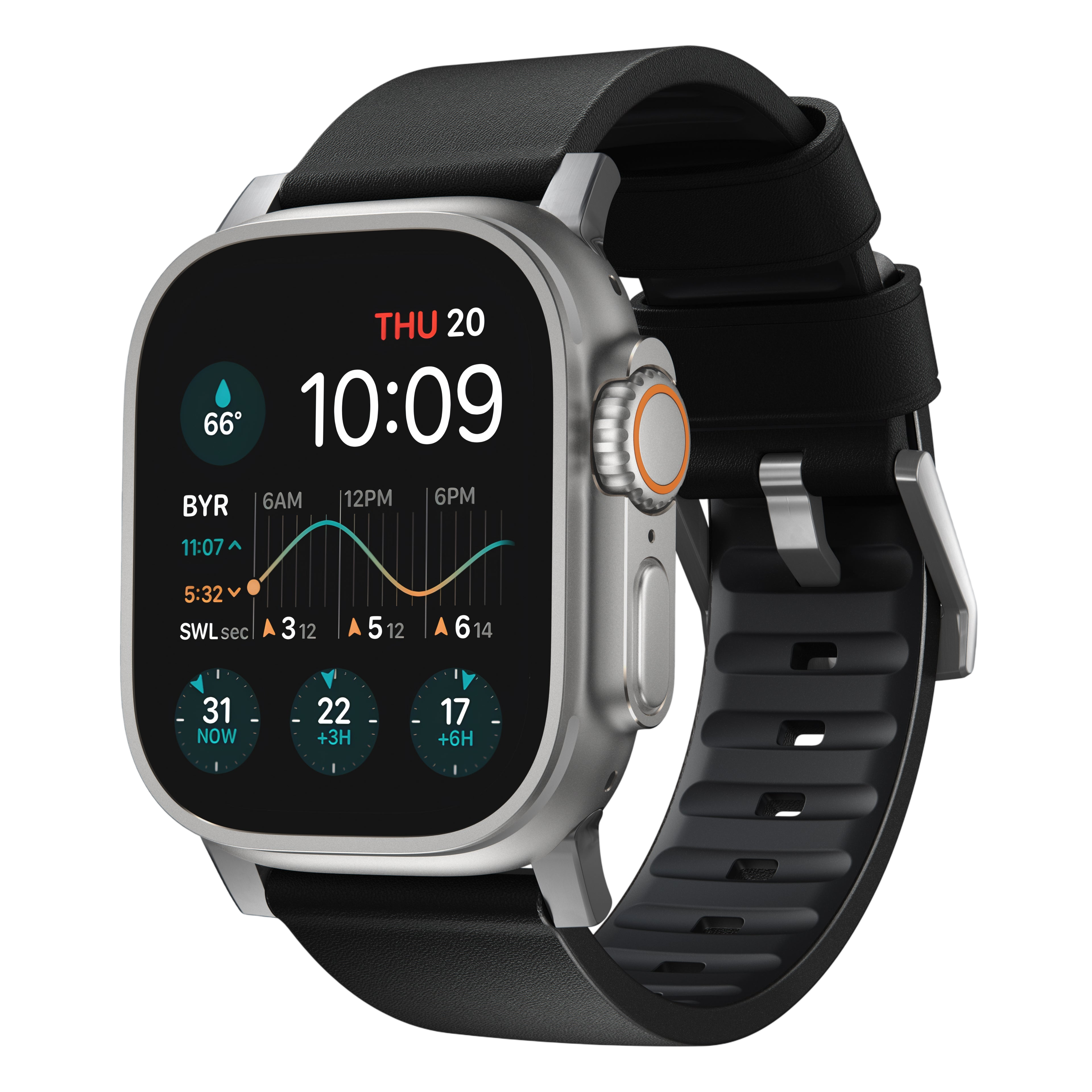 سوار جلد نشط Nomad Active Band Pro لساعة آبل 49mm / 46mm / 45mm