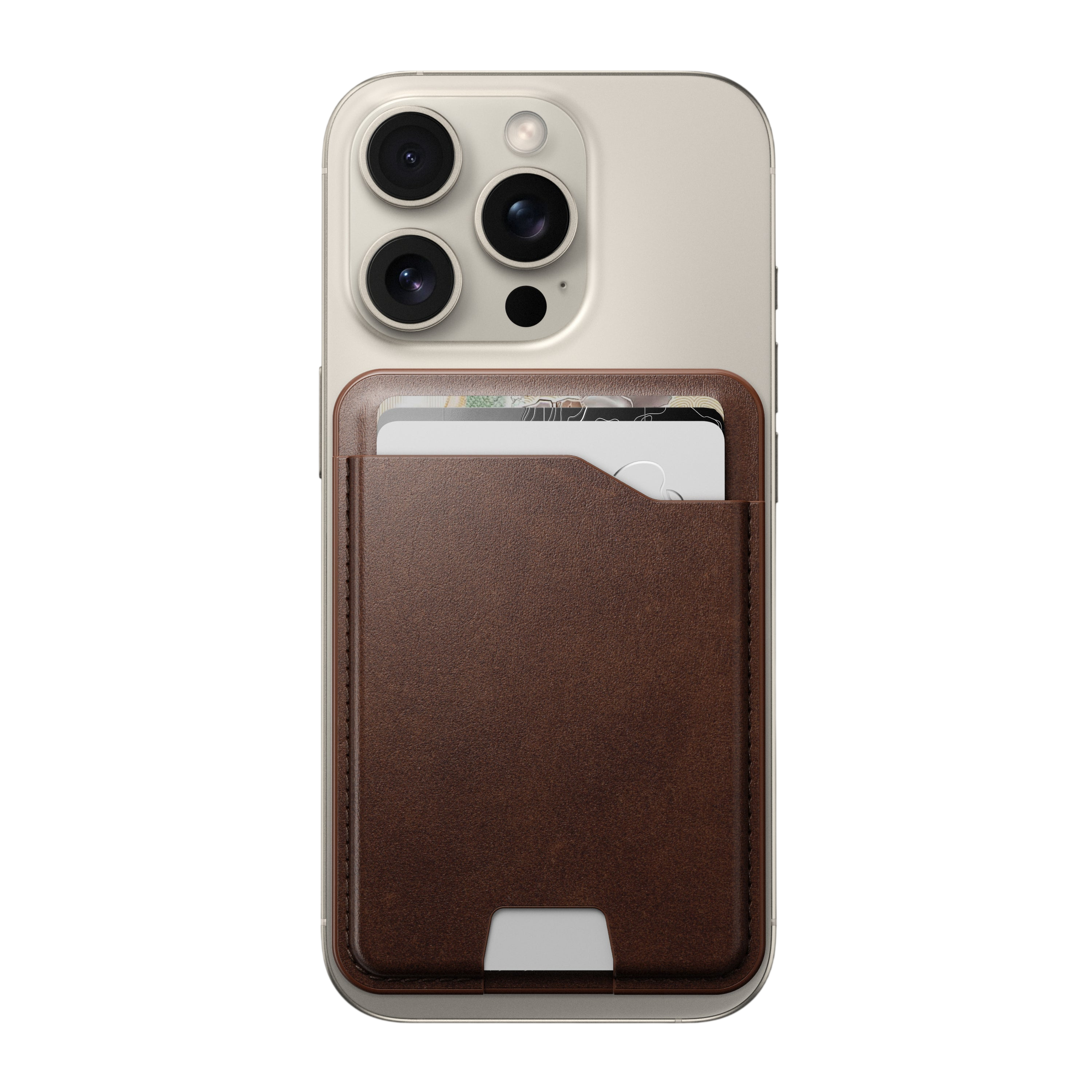 Nomad Leather Mag Wallet with Find My Tracking