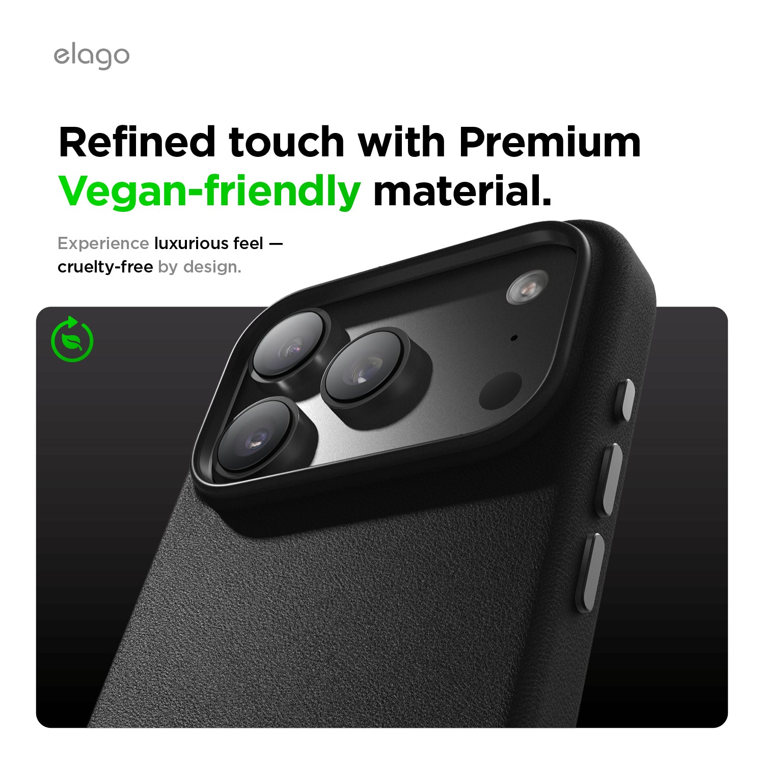 Elago MagLeather Case for iPhone 17 Pro / iPhone 18 Pro - Black