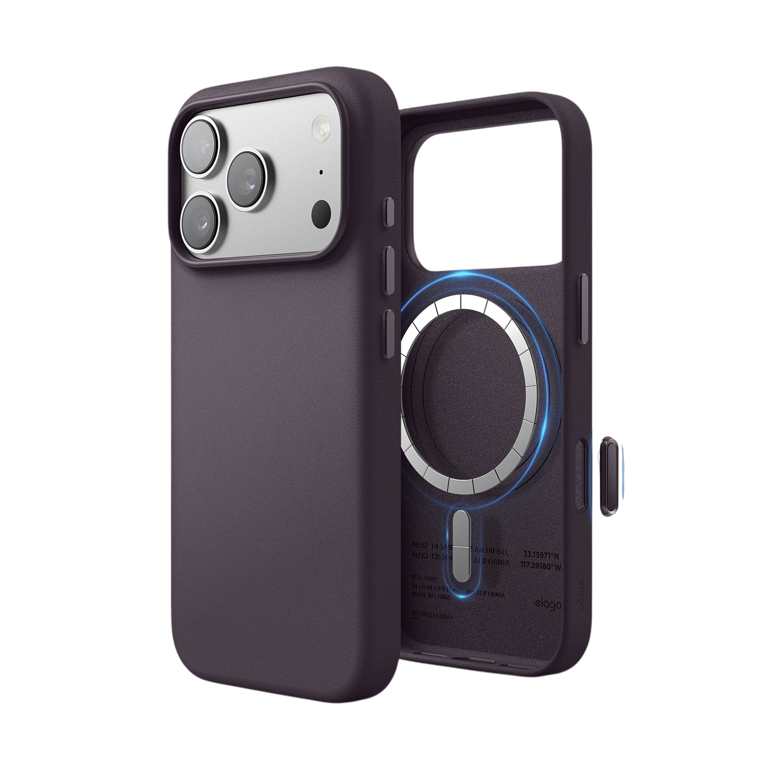 Elago MagLeather Case for iPhone 17 Pro / iPhone 18 Pro - Deep Purple