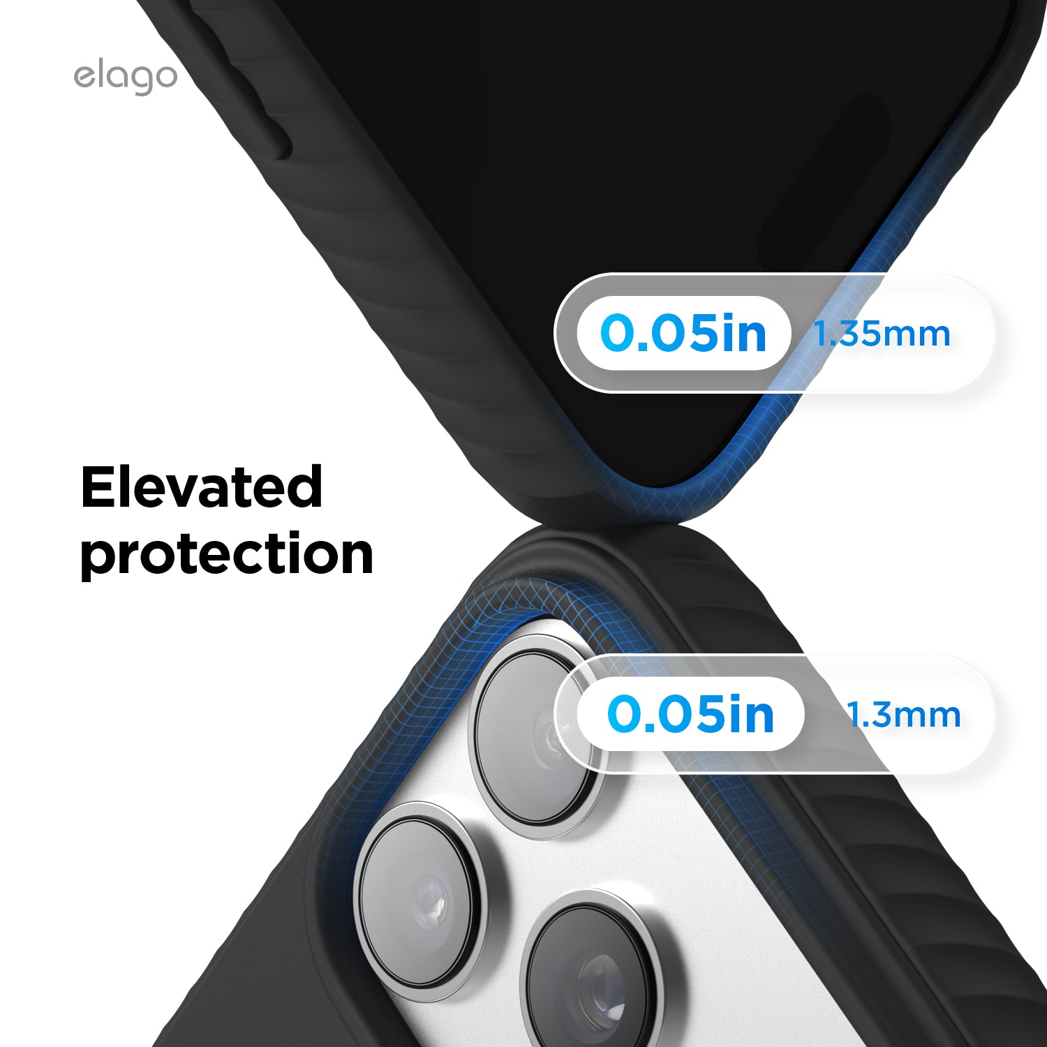 Elago MagRidge Silicone Case for iPhone 17 Pro / iPhone 18 Pro - Black