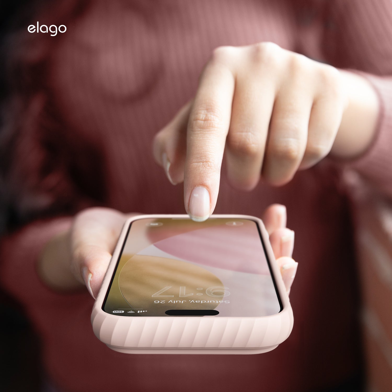 Elago MagRidge Silicone Case for iPhone 17 Pro / iPhone 18 Pro - Lovely Pink