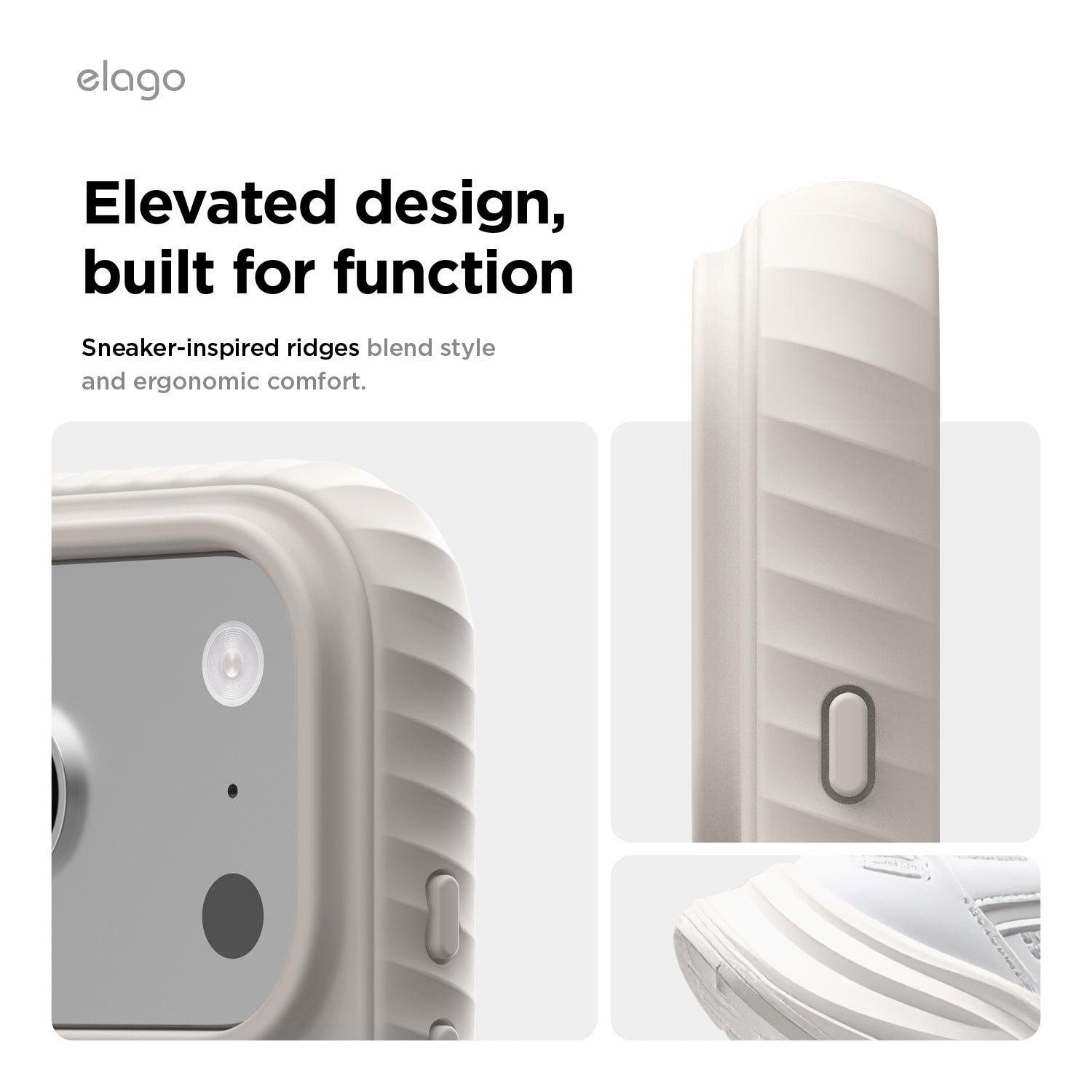 Elago MagRidge Silicone Case for iPhone 17 Pro / iPhone 18 Pro - Stone