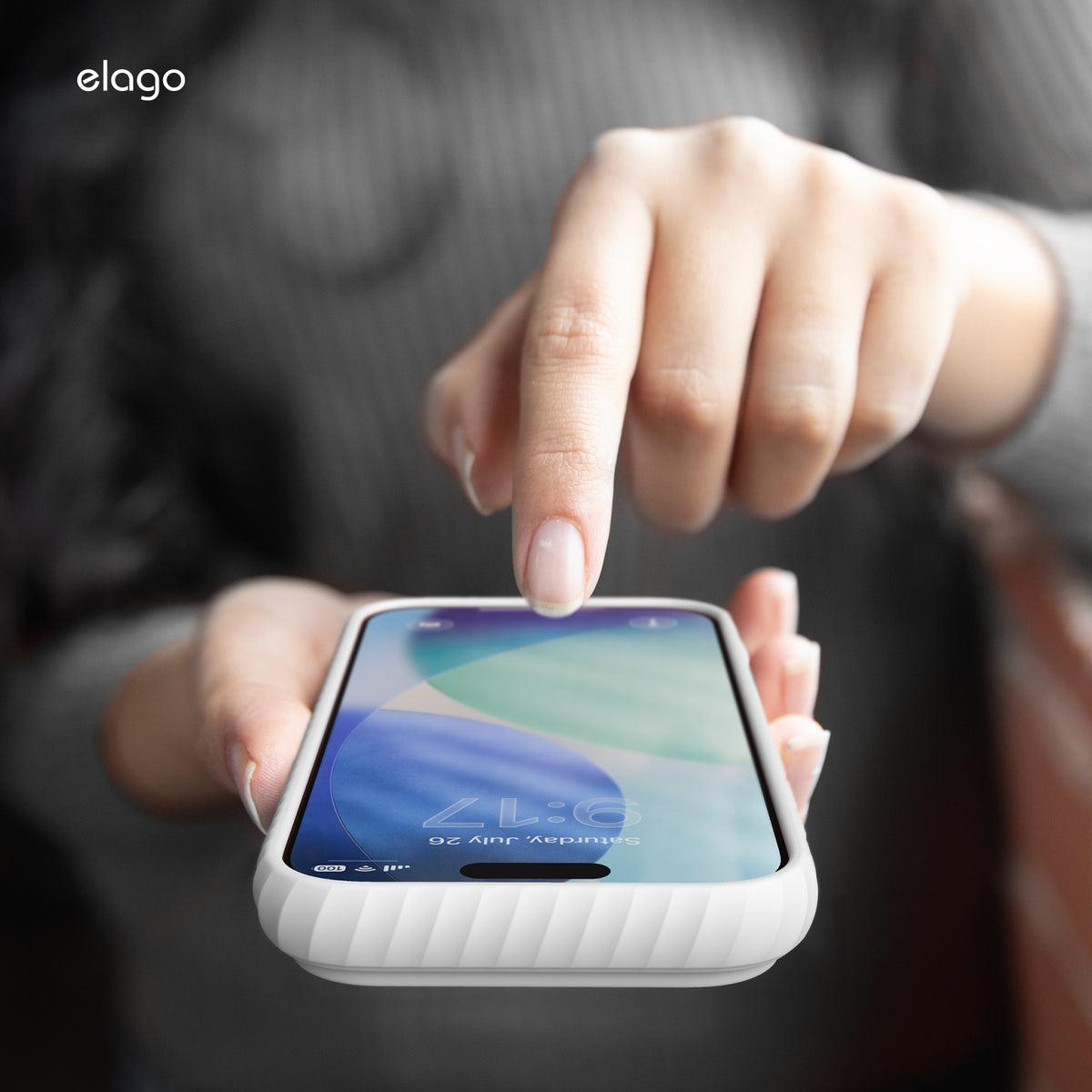 Elago MagRidge Silicone Case for iPhone 17 Pro / iPhone 18 Pro - White