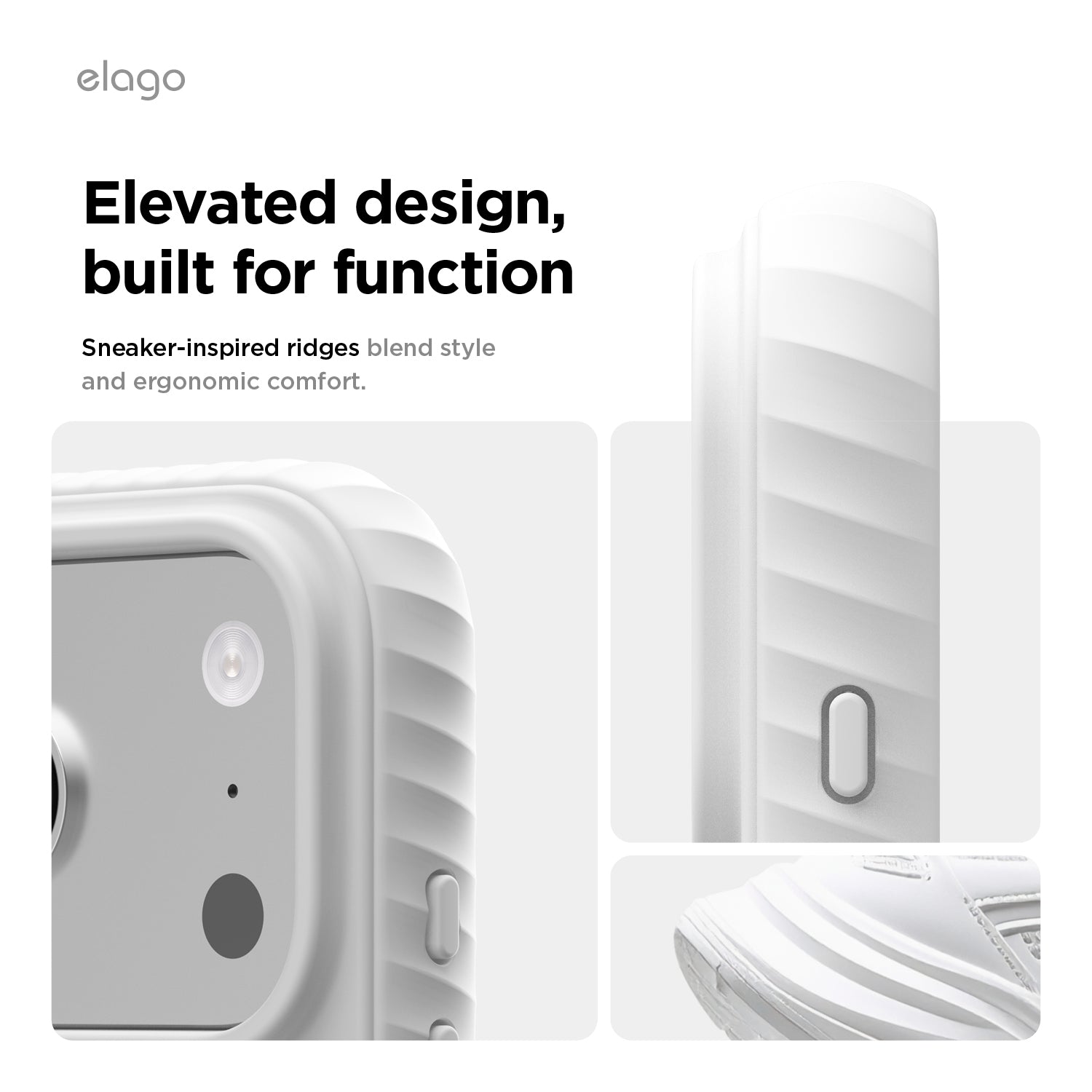 Elago MagRidge Silicone Case for iPhone 17 Pro / iPhone 18 Pro - White