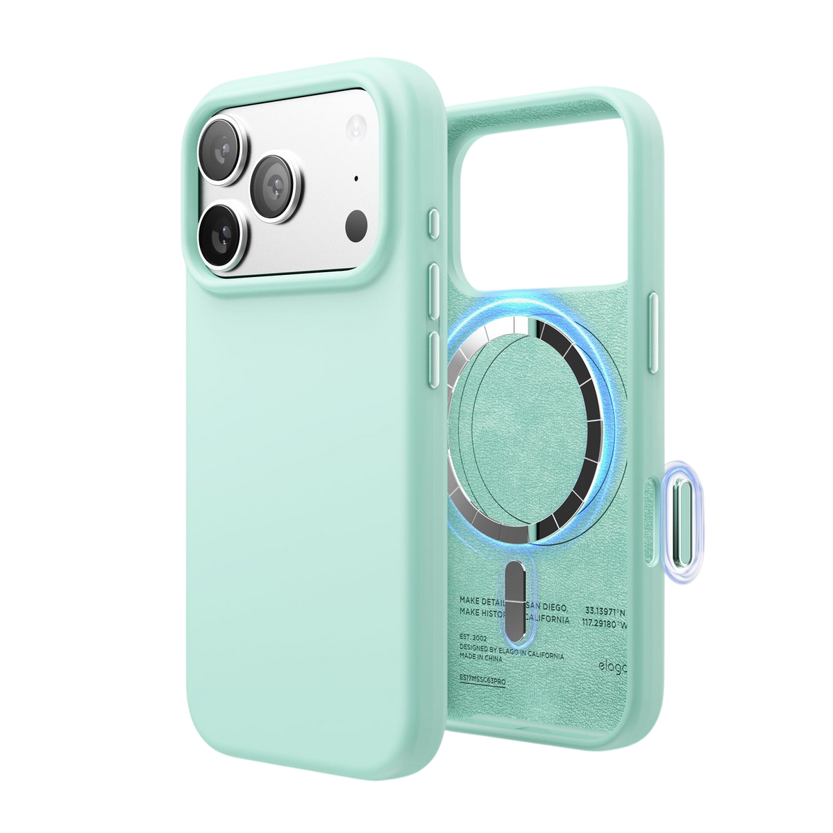 Elago Mag Silicone Case for iPhone 17 Pro / iPhone 18 Pro - Aqua Sky