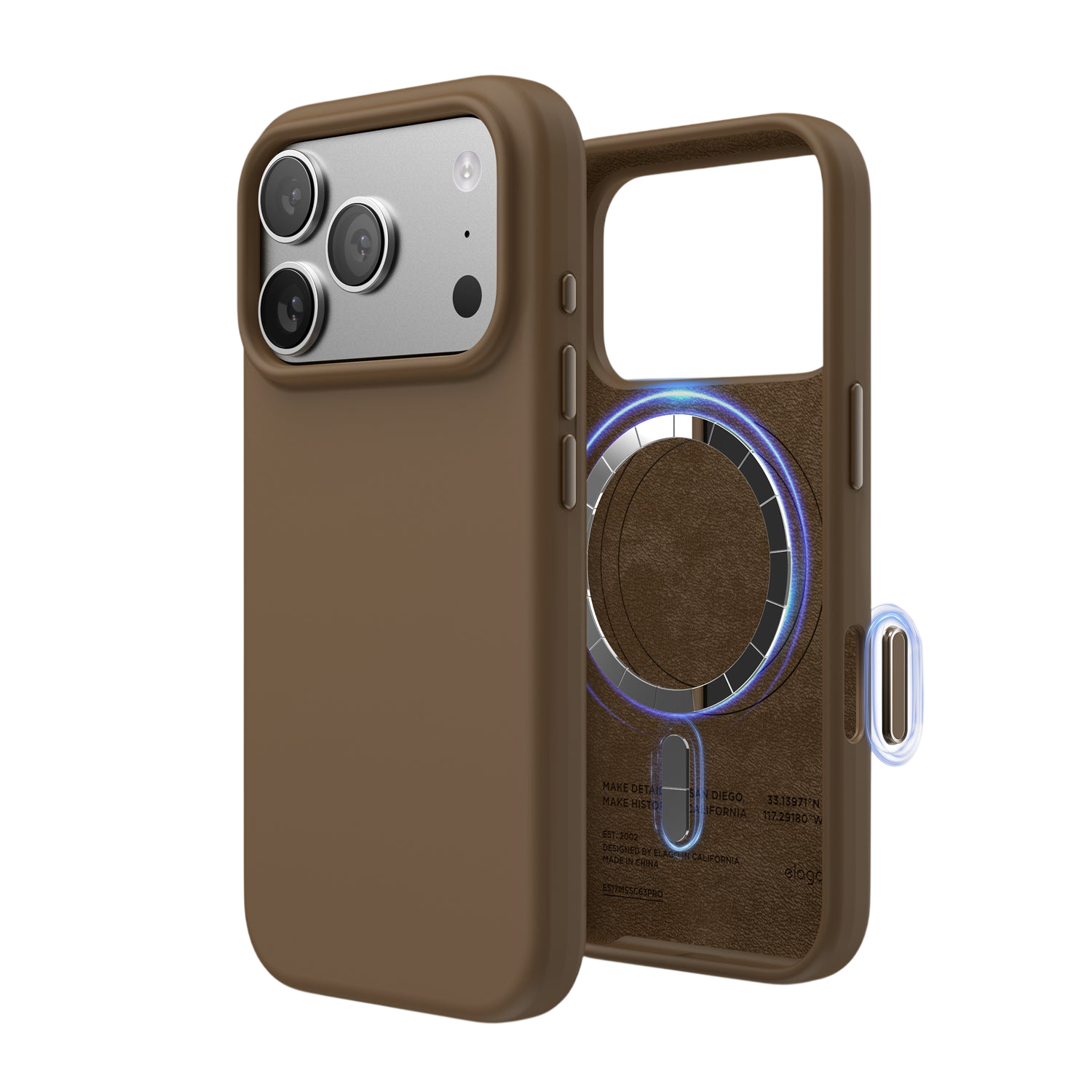Elago Mag Silicone Case for iPhone 17 Pro / iPhone 18 Pro - Brown