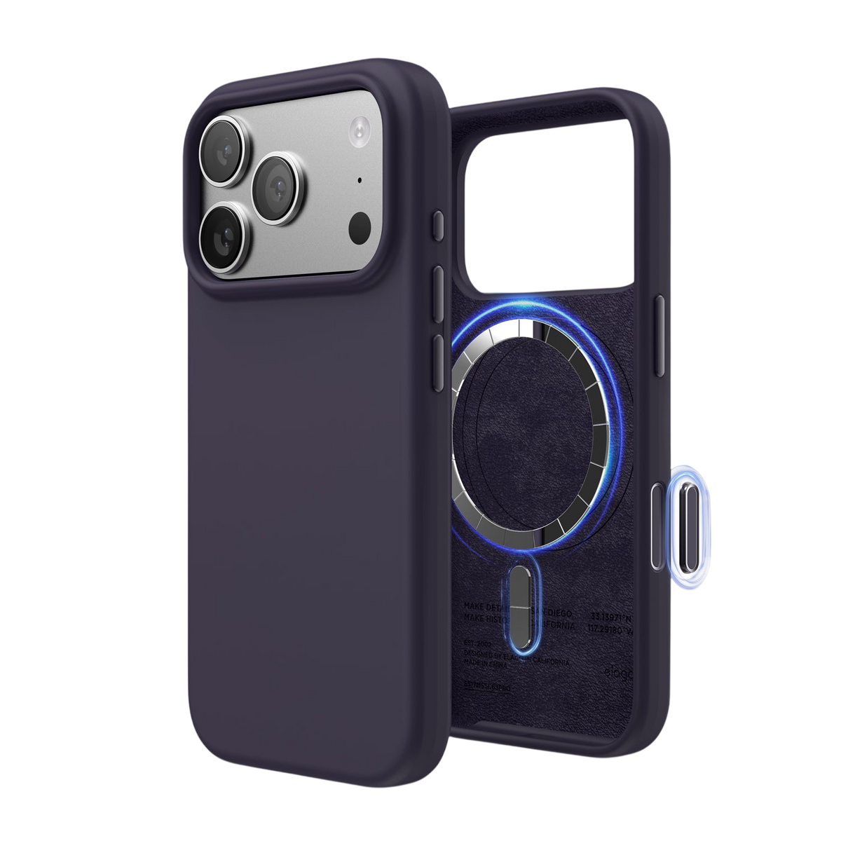 Elago Mag Silicone Case for iPhone 17 Pro / iPhone 18 Pro - Deep Purple