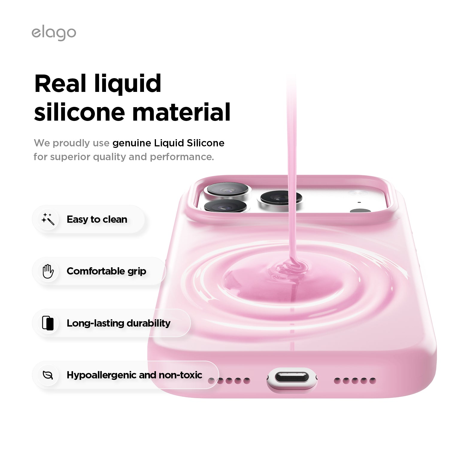 Elago Mag Silicone Case for iPhone 17 Pro / iPhone 18 Pro - Hot Pink