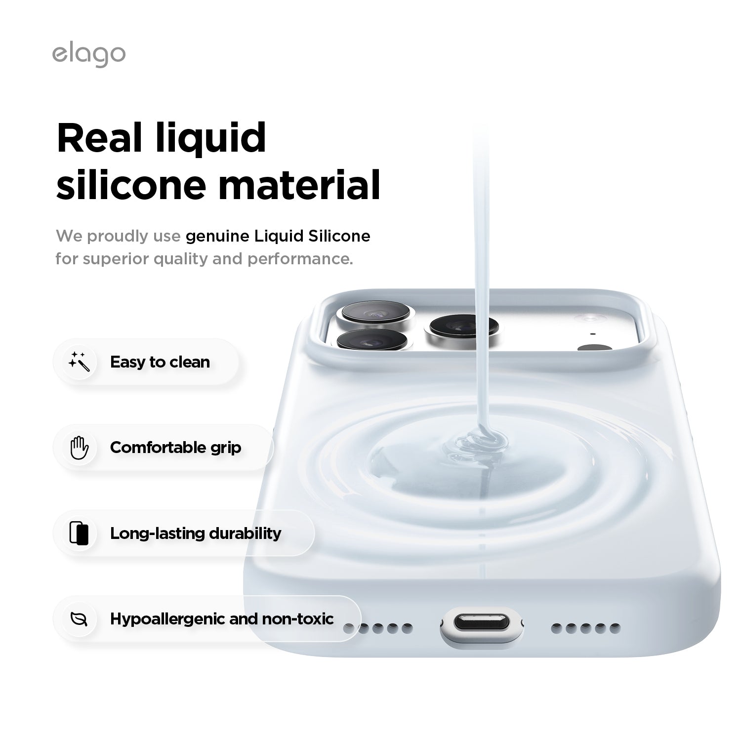 Elago Mag Silicone Case for iPhone 17 Pro / iPhone 18 Pro - Light Blue