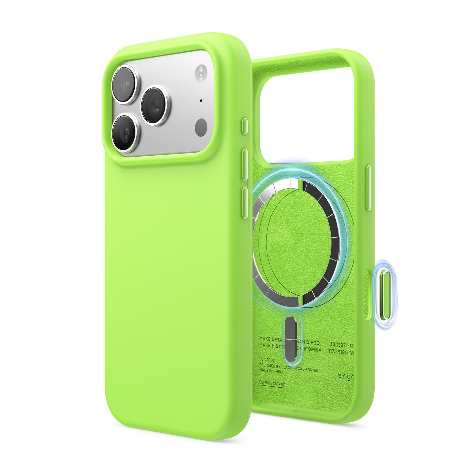 Elago Mag Silicone Case for iPhone 17 Pro / iPhone 18 Pro - Lime Green