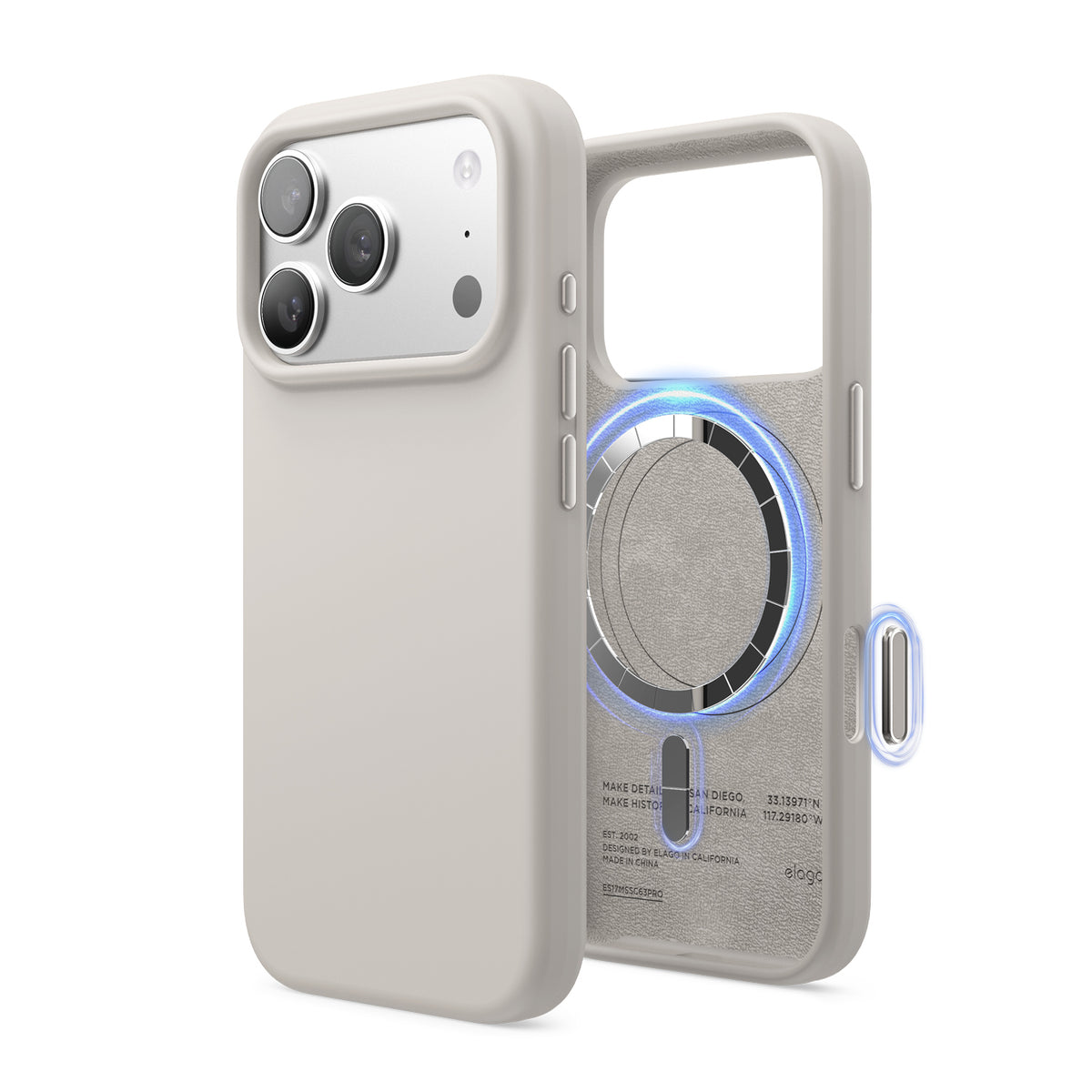 Elago Mag Silicone Case for iPhone 17 Pro / iPhone 18 Pro - Stone