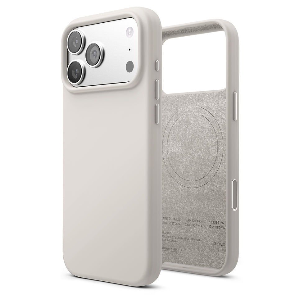Elago Mag Silicone Case for iPhone 17 Pro Max / iPhone 18 Pro Max - Stone