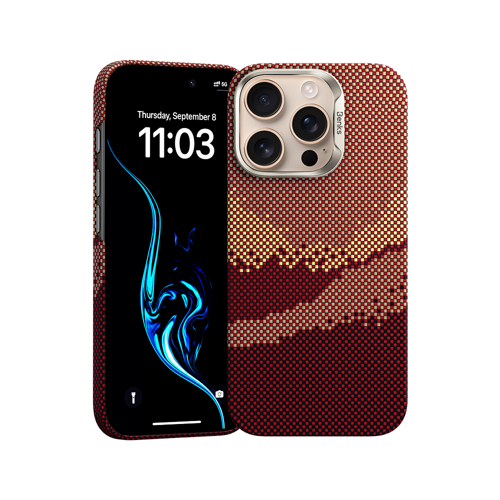 حافظة Benks GoldenTide ArmorAir مصنوعة من Kevlar® لهاتف iPhone 16 Pro Max