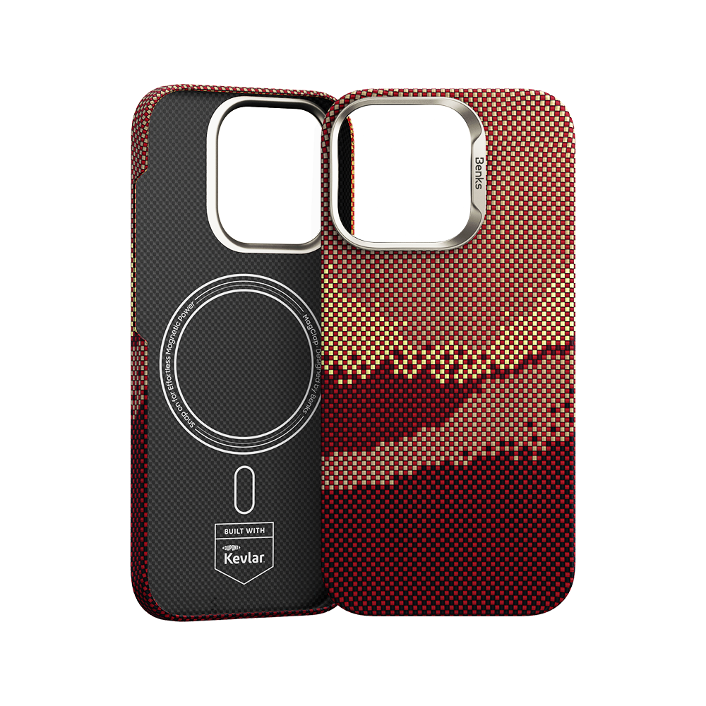 حافظة Benks GoldenTide ArmorAir مصنوعة من Kevlar® لهاتف iPhone 16 Pro Max