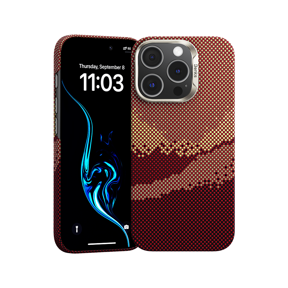 حافظة Benks GoldenTide ArmorAir مصنوعة من Kevlar® لهاتف iPhone 16 Pro Max