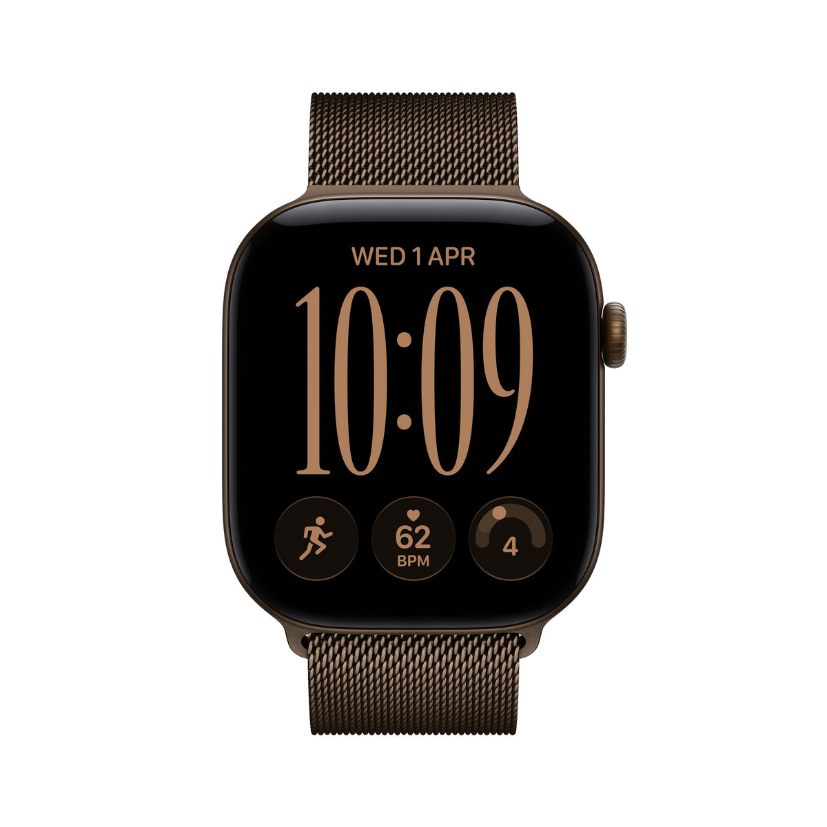Apple Watch Series 12 - Dark Bronze Aluminum Milanese Loop 42mm