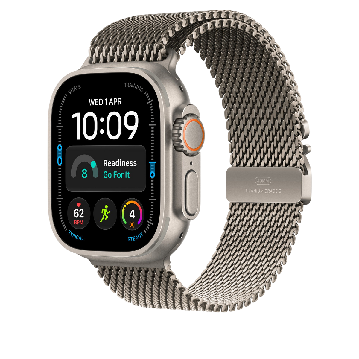 Apple Watch Ultra Titanium Milanese Loop (49mm) - Natural Titanium - alternate view 1
