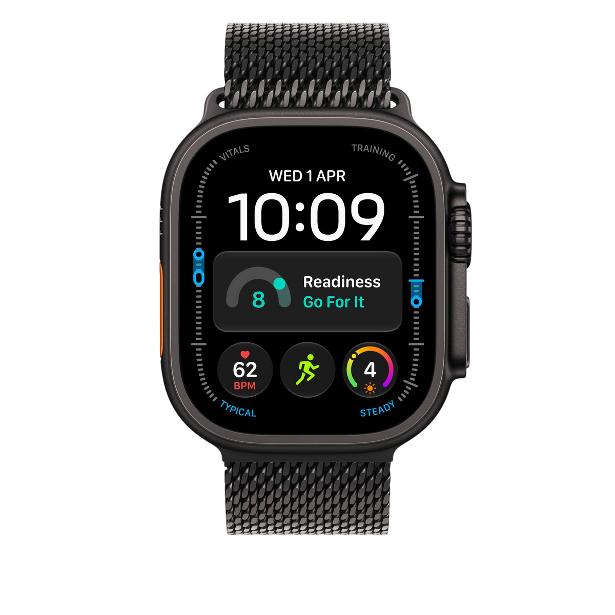 Apple Watch Ultra Titanium Milanese Loop (49mm) - Black Titanium - alternate view 2