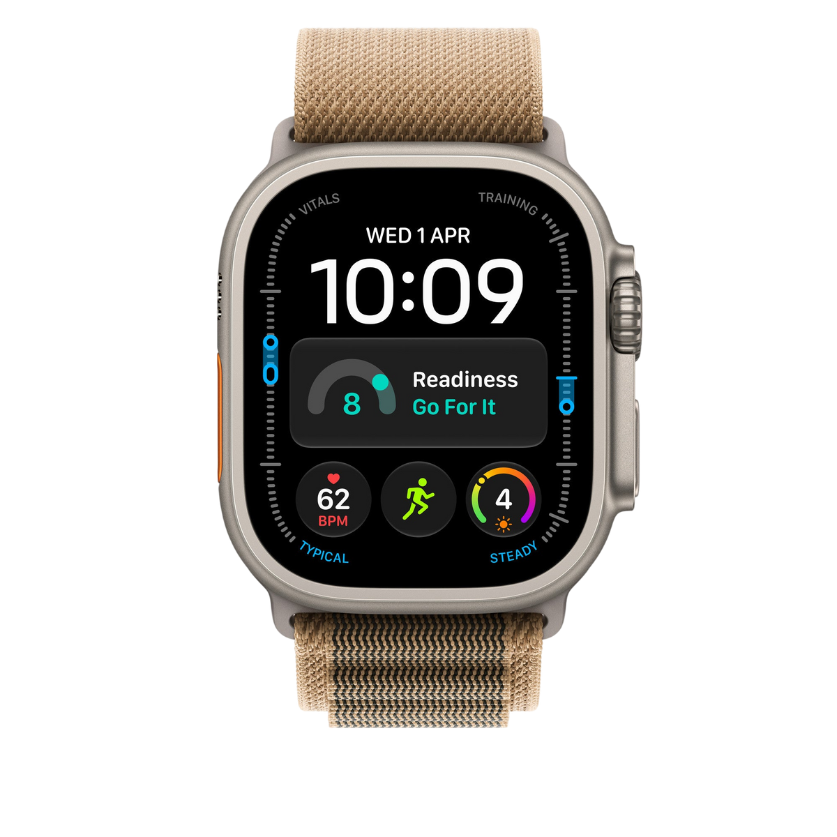 Apple Watch Ultra Alpine Loop (49mm) - Desert (Natural Titanium) - alternate view 2