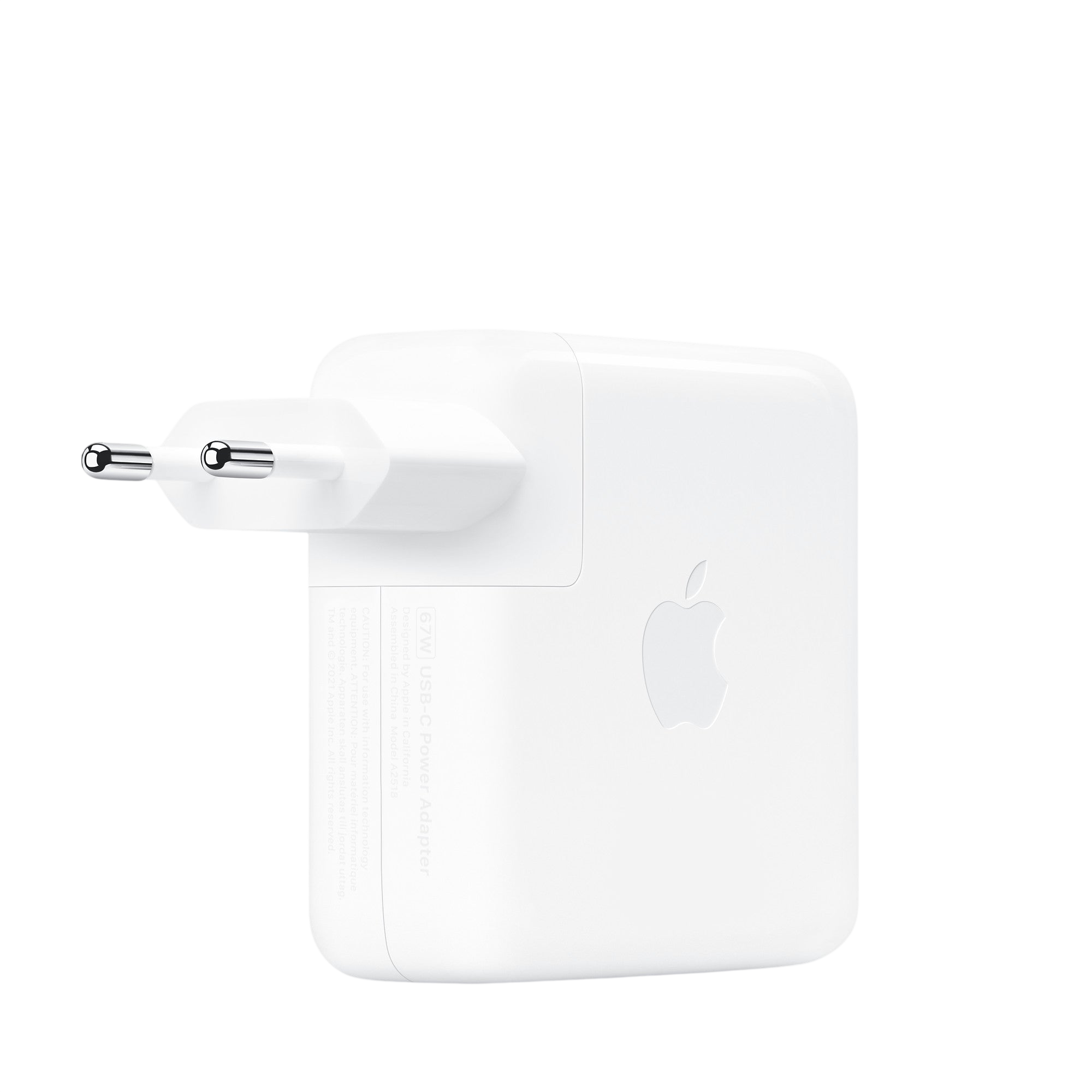 Apple 67W USB-C Power Adapter - 2-Pin EU plug view