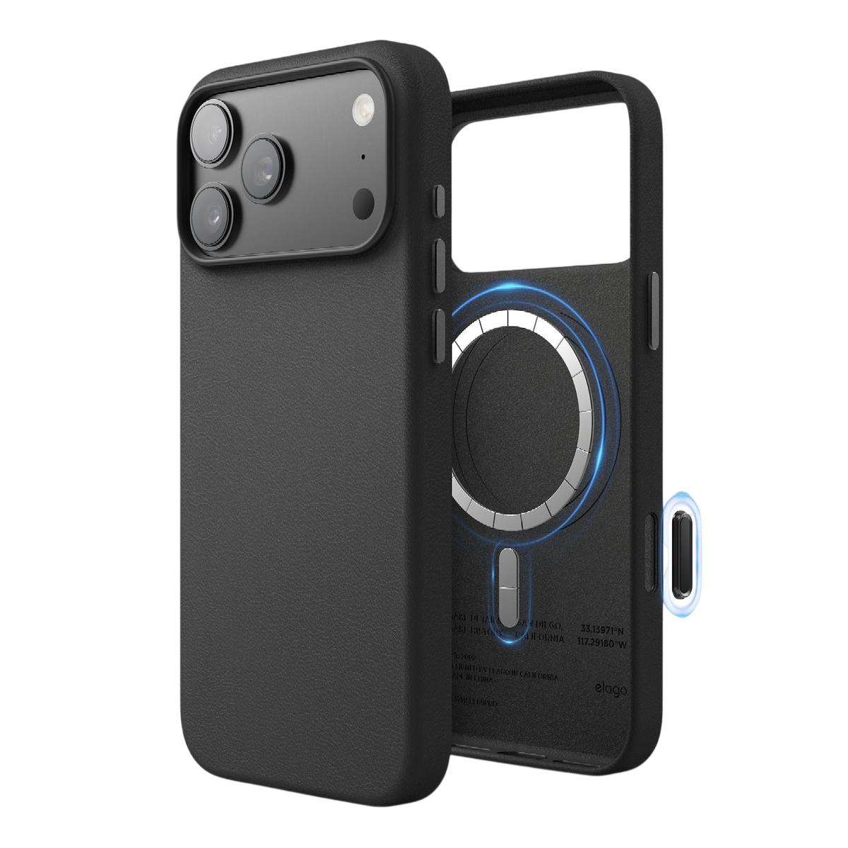 Elago MagLeather Case for iPhone 17 Pro Max / iPhone 18 Pro Max - Black