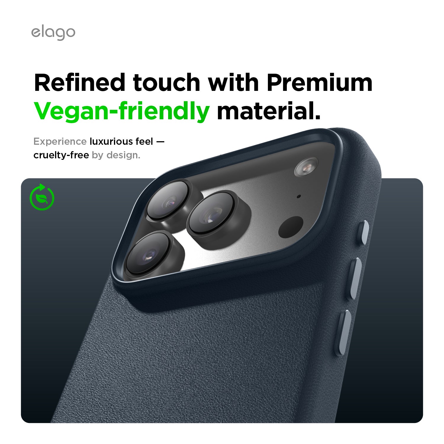 Elago MagLeather Case for iPhone 17 Pro Max / iPhone 18 Pro Max - Jean Indigo