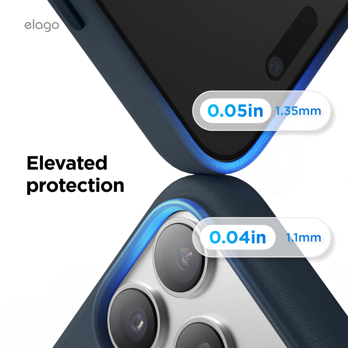 Elago MagLeather Case for iPhone 17 Pro Max / iPhone 18 Pro Max - Jean Indigo