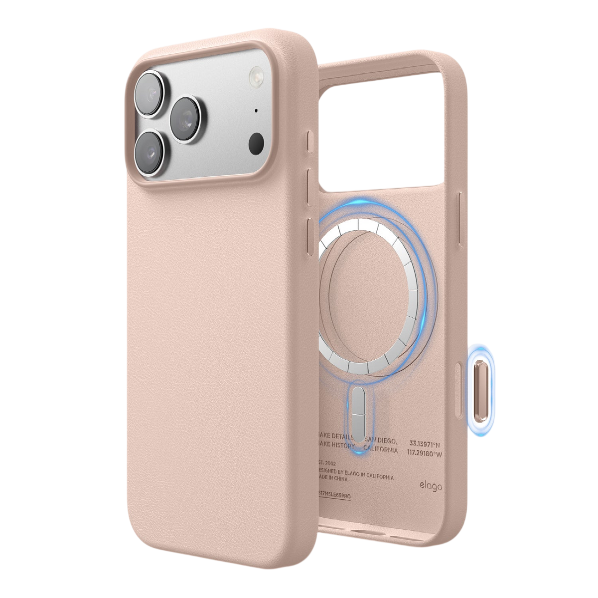 Elago MagLeather Case for iPhone 17 Pro Max / iPhone 18 Pro Max - Lovely Pink