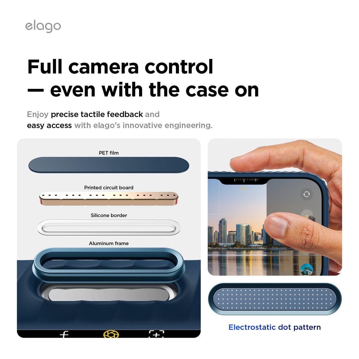Elago MagRidge Silicone Case for iPhone 17 Pro Max / iPhone 18 Pro Max - Jean Indigo
