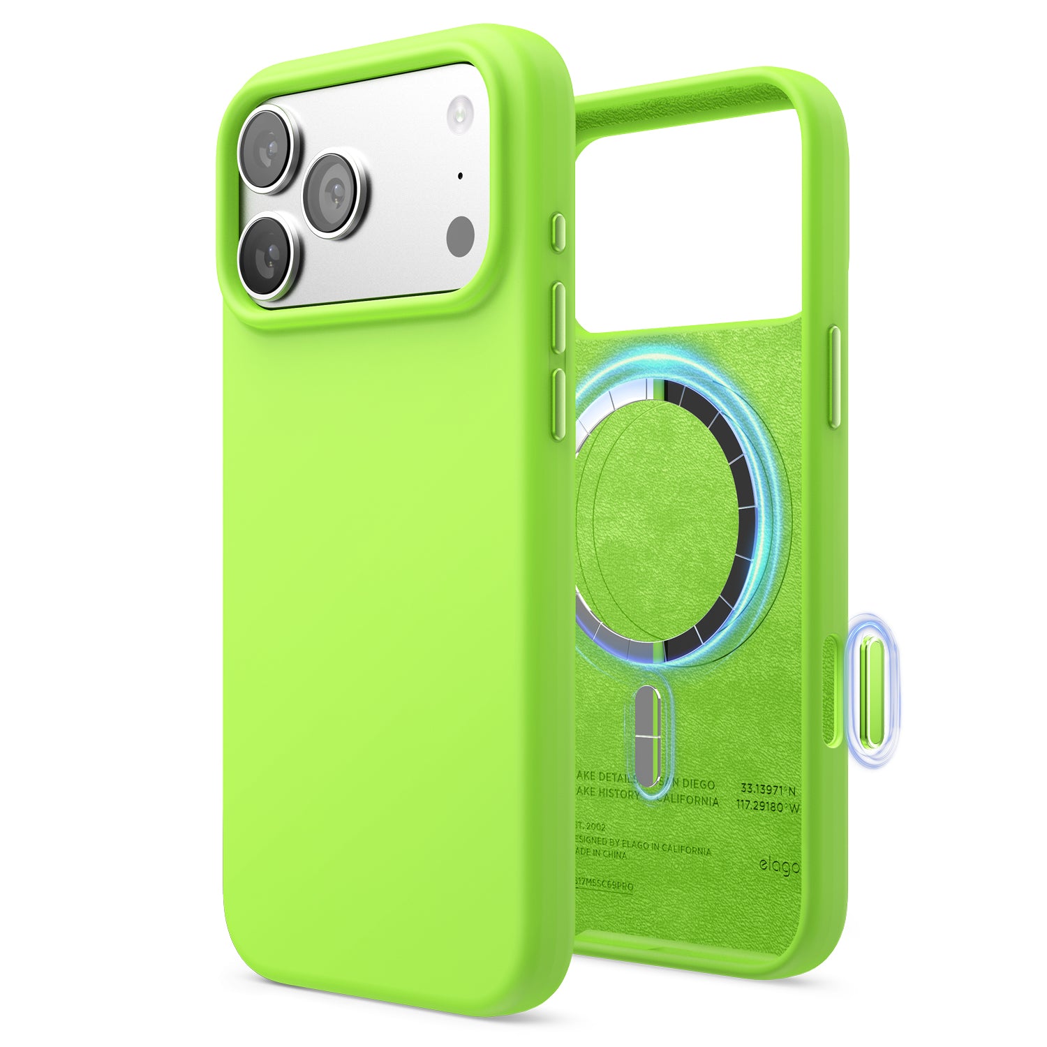 Elago Mag Silicone Case for iPhone 17 Pro Max / iPhone 18 Pro Max - Lime Green