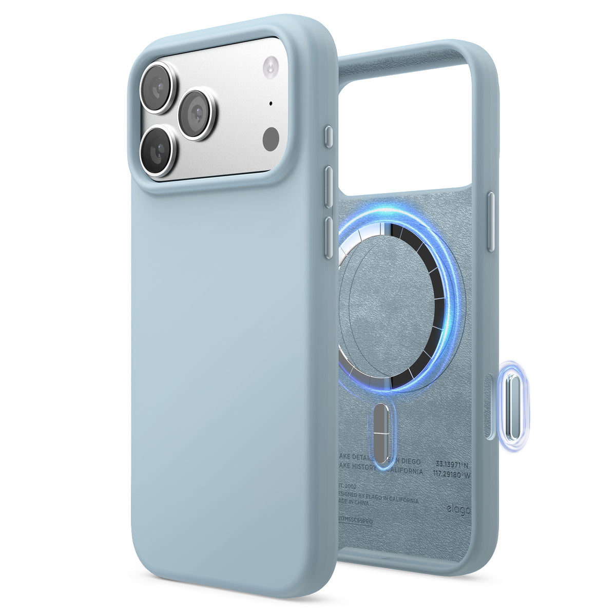 Elago Mag Silicone Case for iPhone 17 Pro Max / iPhone 18 Pro Max - Sky Blue
