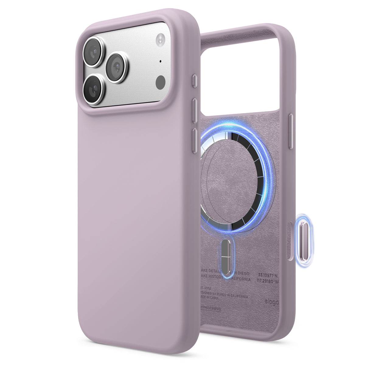 Elago Mag Silicone Case for iPhone 17 Pro Max / iPhone 18 Pro Max - Soft Purple