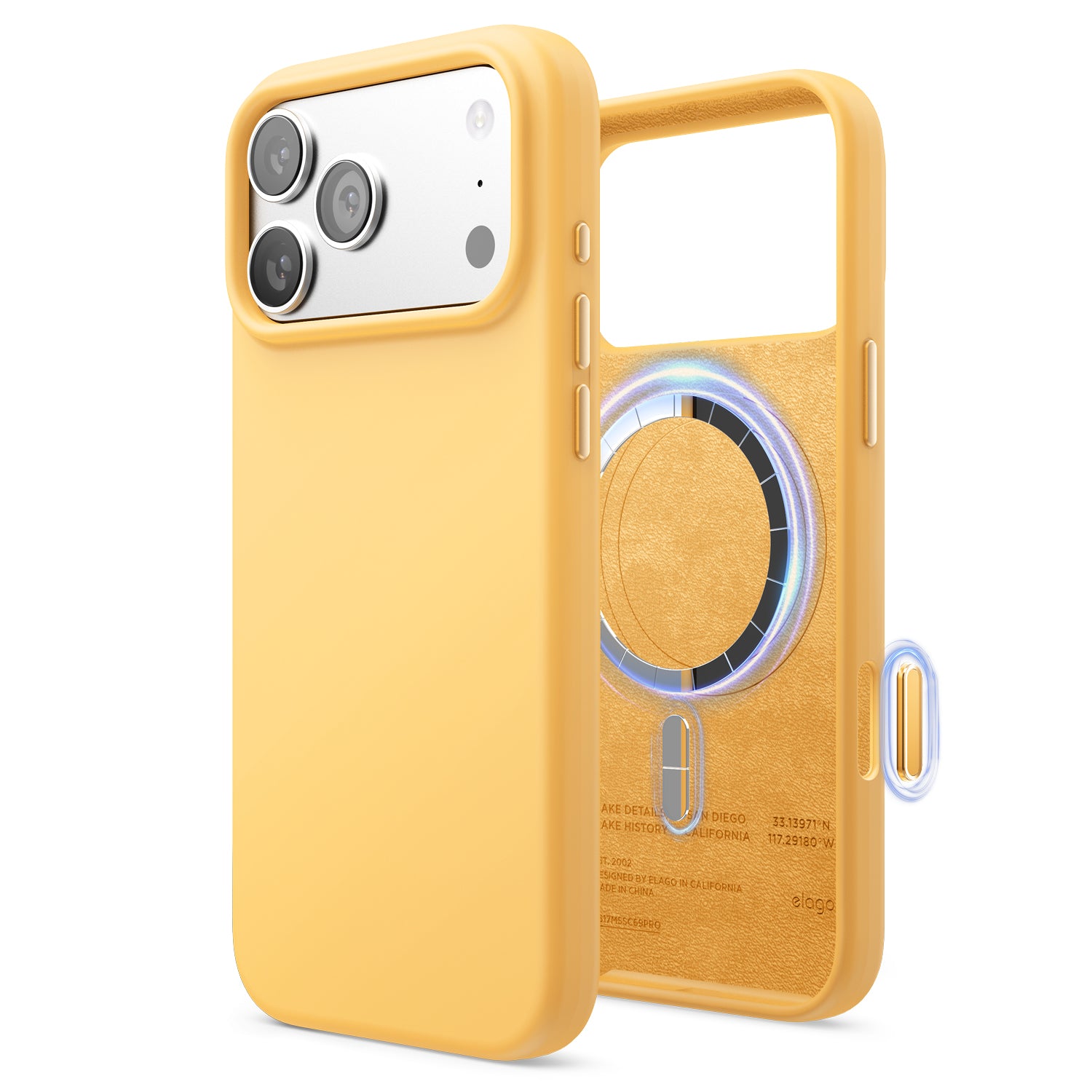 Elago Mag Silicone Case for iPhone 17 Pro Max / iPhone 18 Pro Max - Sunshine