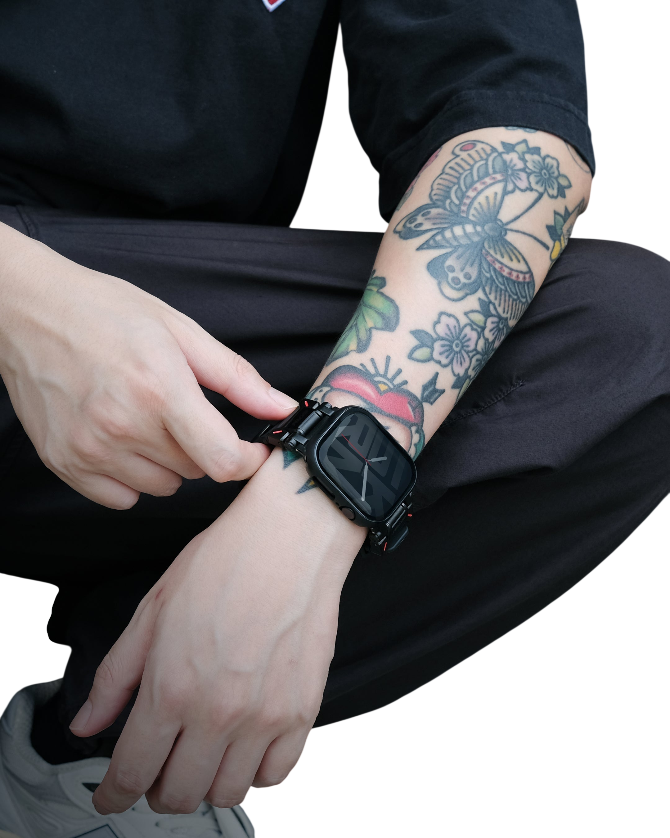 غطاء سليم Skinarma GADO مع واقي شاشة شفاف 9H لسلسلة ساعة آبل 11 / 10 46mm