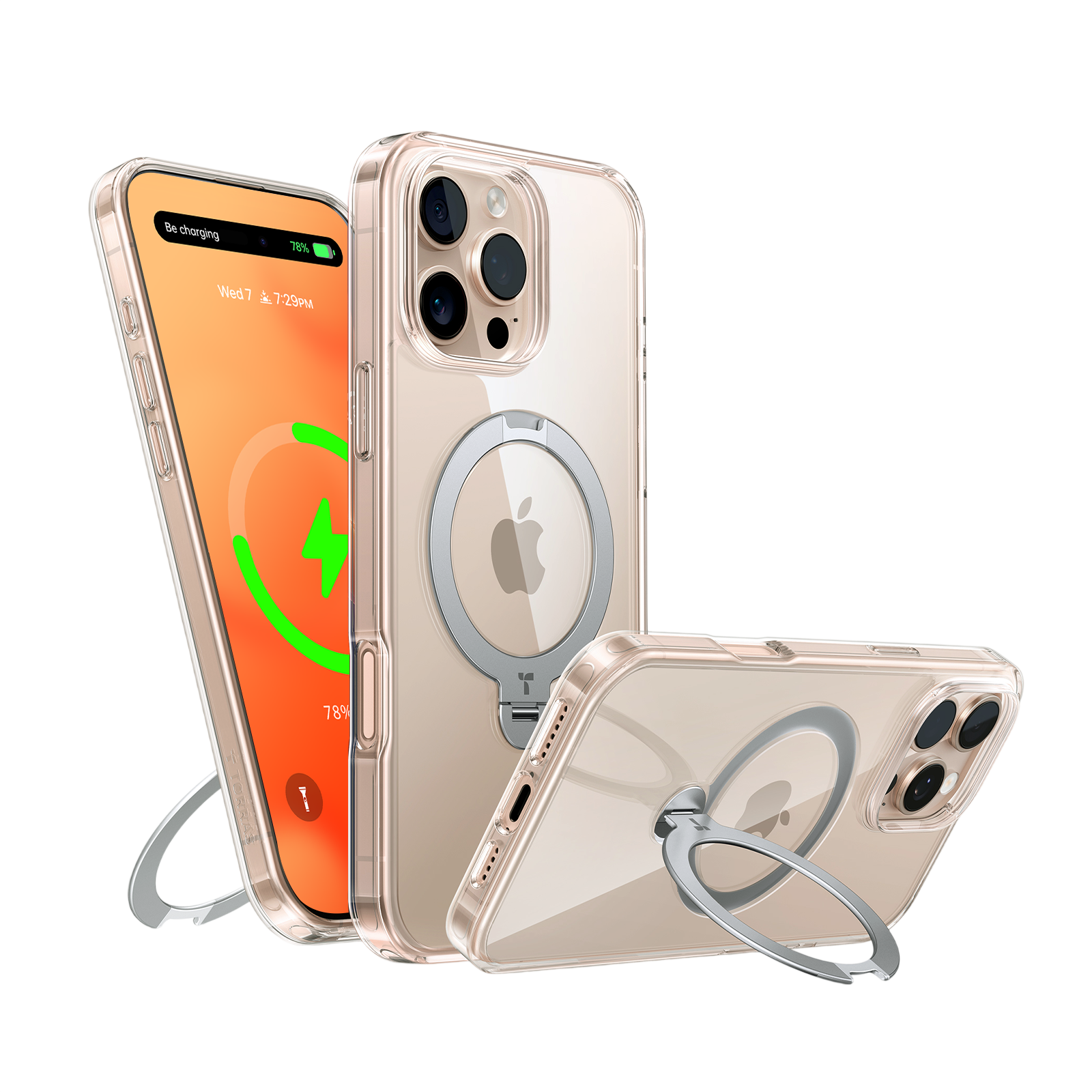 TORRAS Ostand 360° Spin Stand MagSafe Case for iPhone 16 Pro