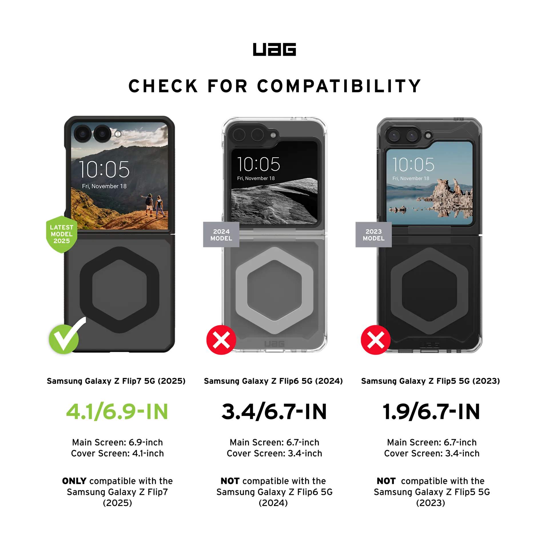 غلاف UAG موف لهاتف سامسونغ جالاكسي Z Flip7